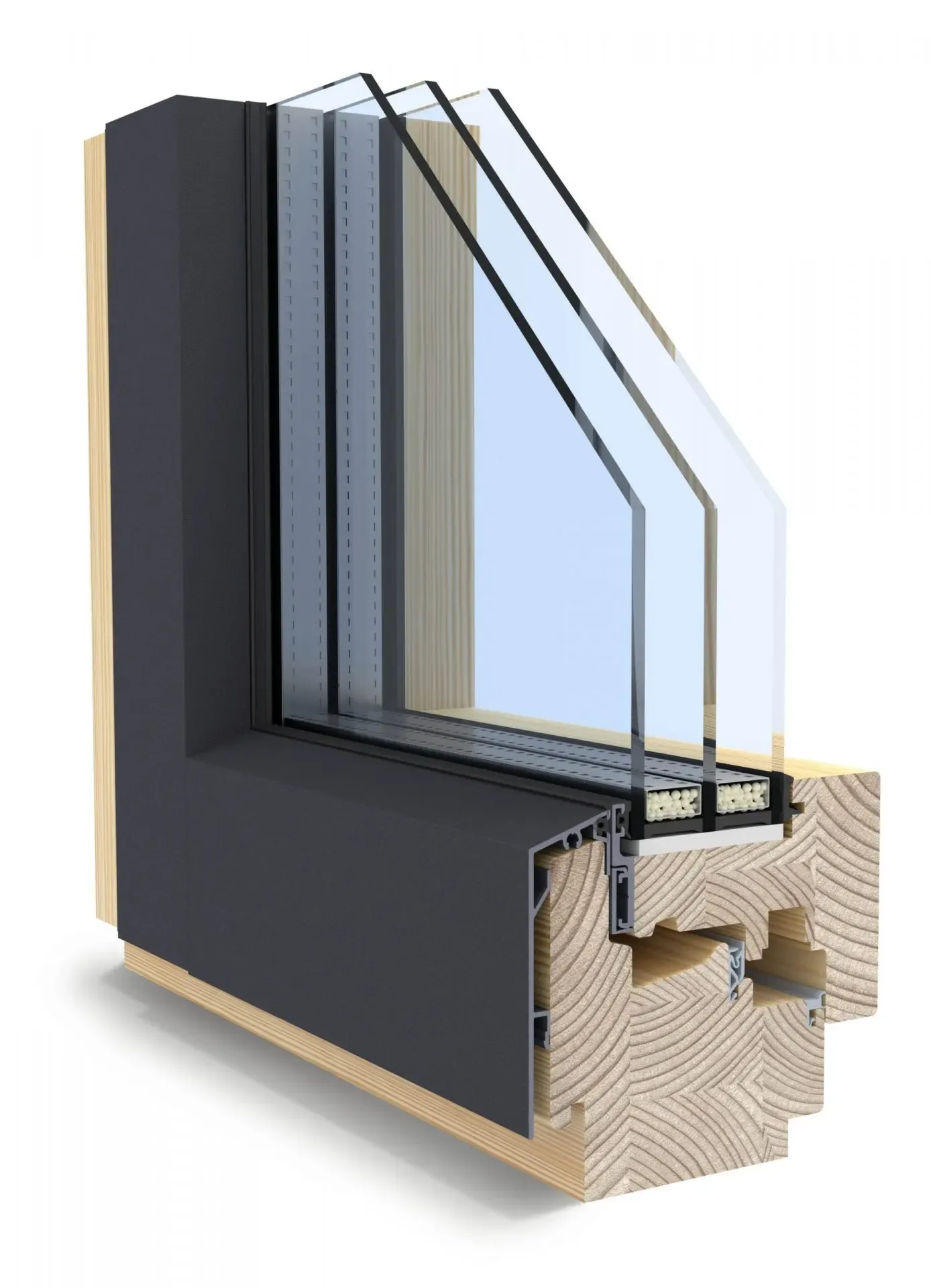 Wood-aluminum composite profiles -- dual material co-extrusion