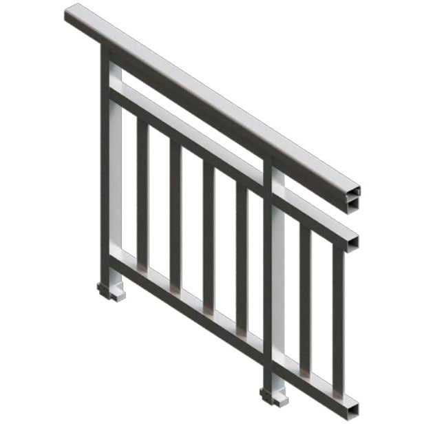 Railing profile cross-section diagram